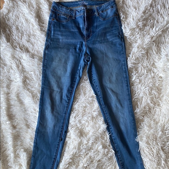 Tru Womens Skinny Blue Jeans 